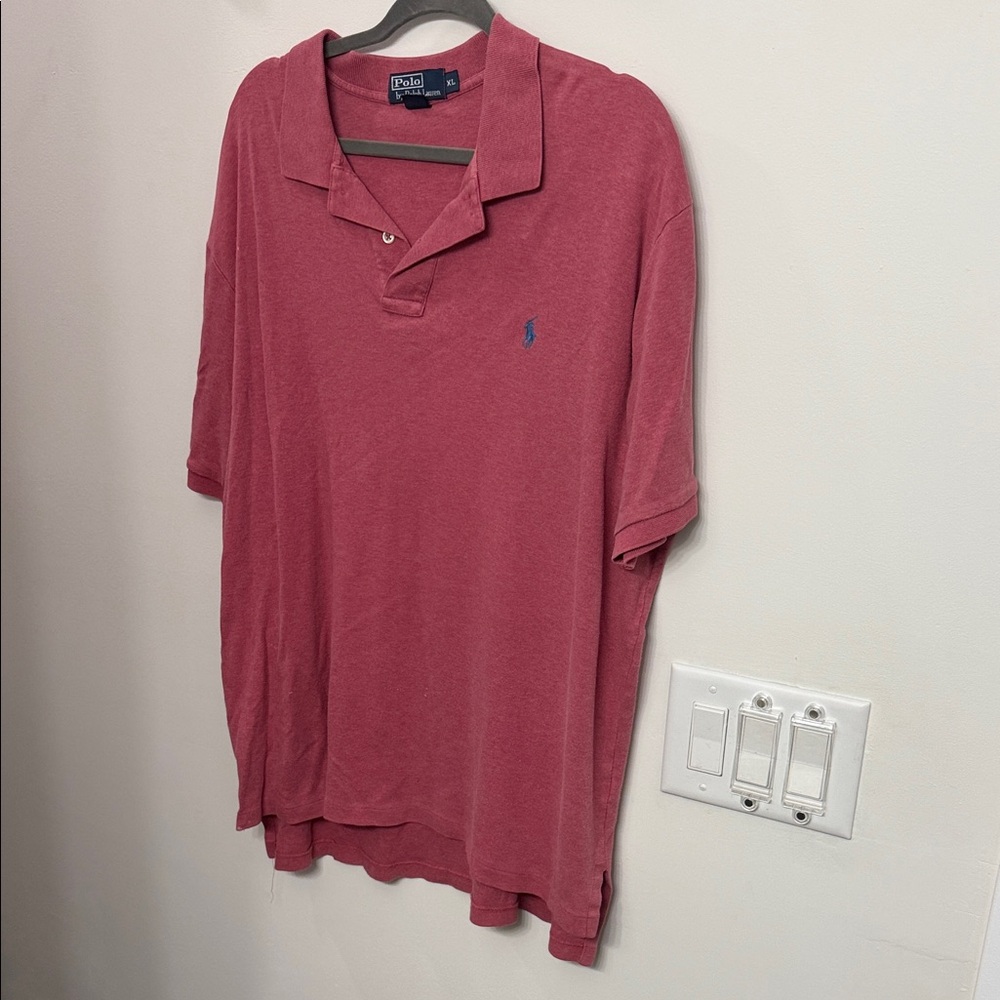 Polo by Ralph Lauren Men's Polo Shirt in Deep Red